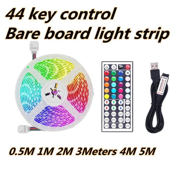 

strips led light strip dc 5v usb flexible diy rgb tv backlight bicycle discos bathroom lights 44 key control