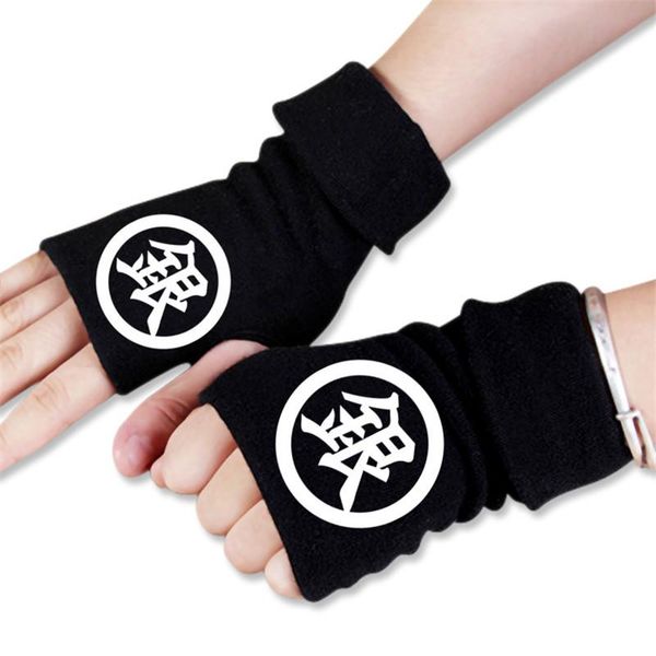 

fingerless gloves men women japanese anime cartoon sakata gintoki gintama elizabeth winter warm half finger glove cosplay accessories, Blue;gray