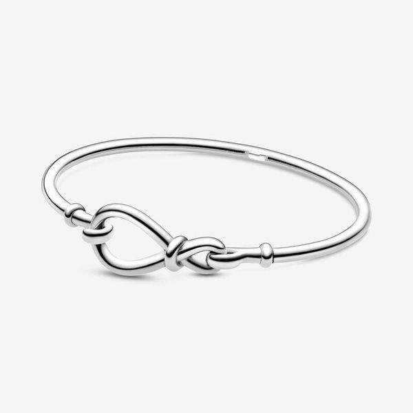 

bangle infinity knot fit original pan 1:1 moments symbols women jewelry, Black