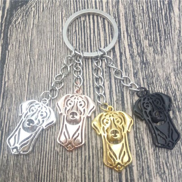 

keychains doberman pinscher key chains fashion pet dog jewellery car keychain bag keyring for women men, Silver