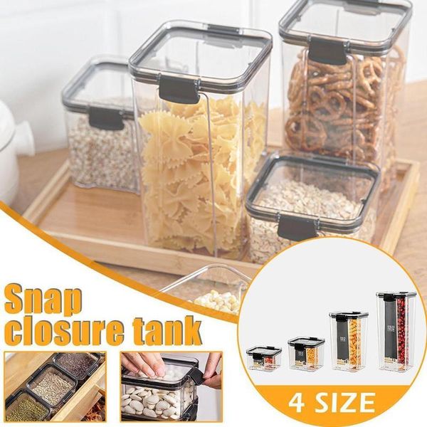 

storage bottles & jars transparent airtight box kitchen plastic snack spice nut food room