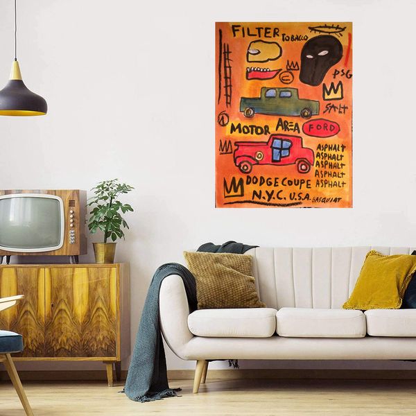 

jean-michel basquiat motor area nyc home decoration handcrafts /hd print oil painting on canvas large wall art canvas picture 210220