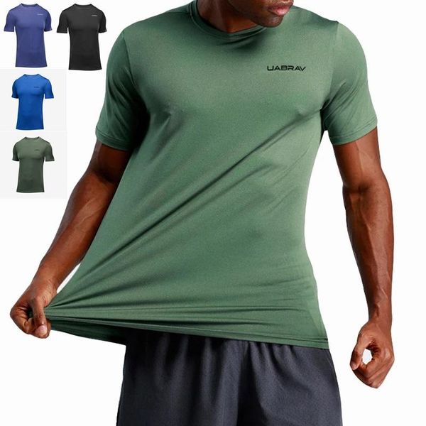 

running jerseys men's quick dry t-shirts compression cycling gym fitness sports male mtb bike riding bicycle breathable shirts, Black;blue