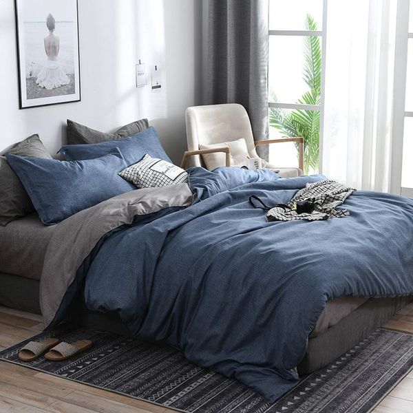 

bedding sets nordic solid set 240x220 king size duvet cover bed linen sheet single double  quilt