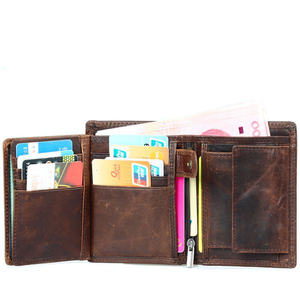 

wallet men's leather cow multi card driver's license zero, Red;black