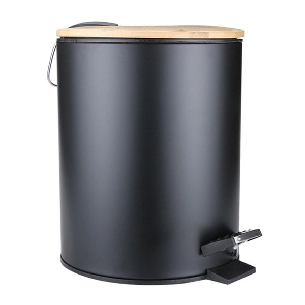 

waste bins 3/5l wooden flip step trash can garbage rubbish bin container organizer for bathroom kitchen office