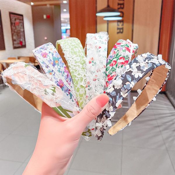 

hair accessories elegant flower floral hairbands for women girls holder turban fashion flowery hoop headband headwear