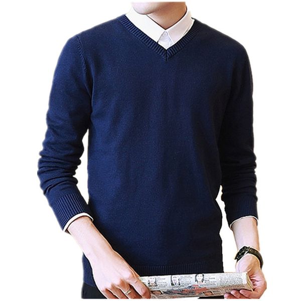 

candy color solid sweater men 2019 new casual winter v neck pullover business dress sweater knitwear pull homme knitted, White;black