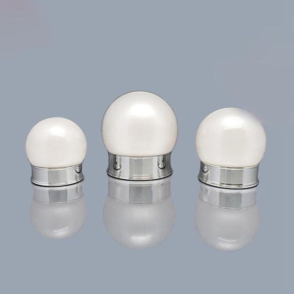 

storage bottles & jars ball shape 5g cosmetic jar,mini capacity acrylic white cream jar