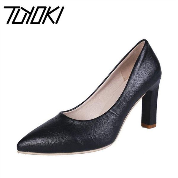 

dress shoes tuyoki women pumps pointed toe office ladies high heels fashion spring wedding party stiletto footwear size 34-39, Black