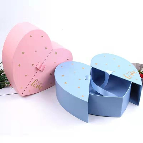 

gift wrap flower shop heart box christmas