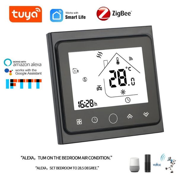 

smart home control zigbee tuya wifi gas boiler heating thermostat wirelesstemperature controller for alexa google thermoregulator