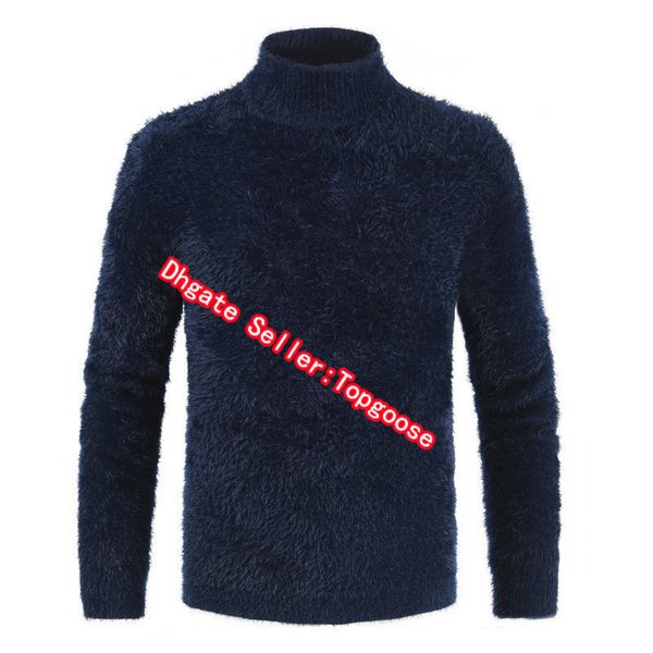 

mens turtleneck knitted sweater cashmere wool winter sweater men long sleeve warmer casual bottom pullover man, White;black