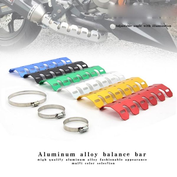 

motorcycle exhaust system universal muffler pipe protector heat shield cover professional refit accessories 6 colors