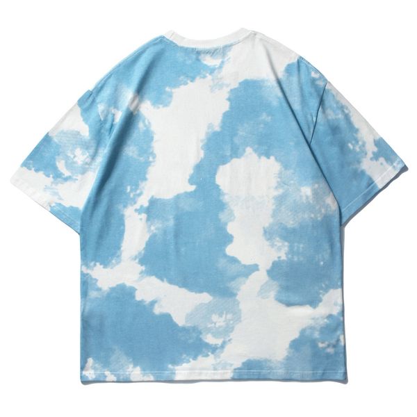 

hop new hip tie dye t-shirt streetwear letter puzzle printed tshirt 2021 men summer sky t shirt harajuku cotton short sleeve tee yxv4, White;black