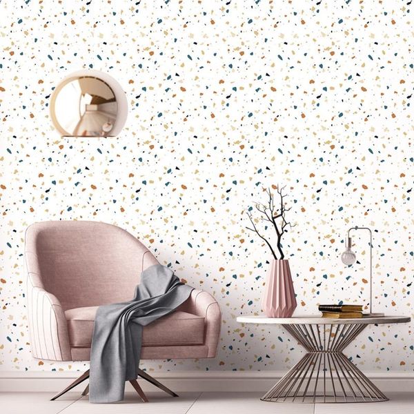 

wallpapers peel and stick matte wallpaper self adhesive terrazzo contact paper for countercabinet furniture waterproof kitchen