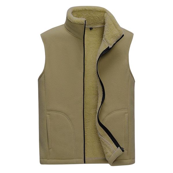 

men's vests 2021 lamb wool casual all-match vest jackets vestsautumn and winter sleeveless, Black;white