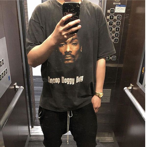 

2021 new vintage t-shirt men women couples tees oversized snopp dogg t shirt mens p1df, White;black