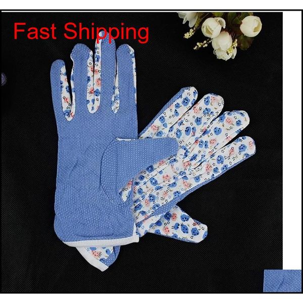 

100% cotton antiskid personal workplace safety soft jersey women gardening working gloves 4 colors jllmch xhlight