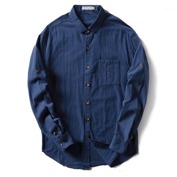 

quality breathable cotton linen print casual men's dress shirt button down slim fit soft men shirts long sleeve camisa masculina1, White;black