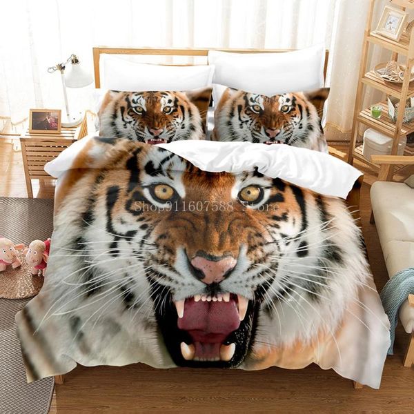 

bedding sets animal duvet cover design 3d tiger bed linen and pillow covers full twin double king  size black