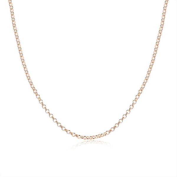 

chains 14k solid gold jewelry1mm pearl chain necklace for woman, Silver
