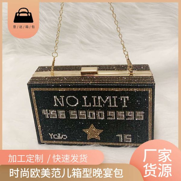 

inlaid hand fashion personality one shoulder dinner party diamond bag