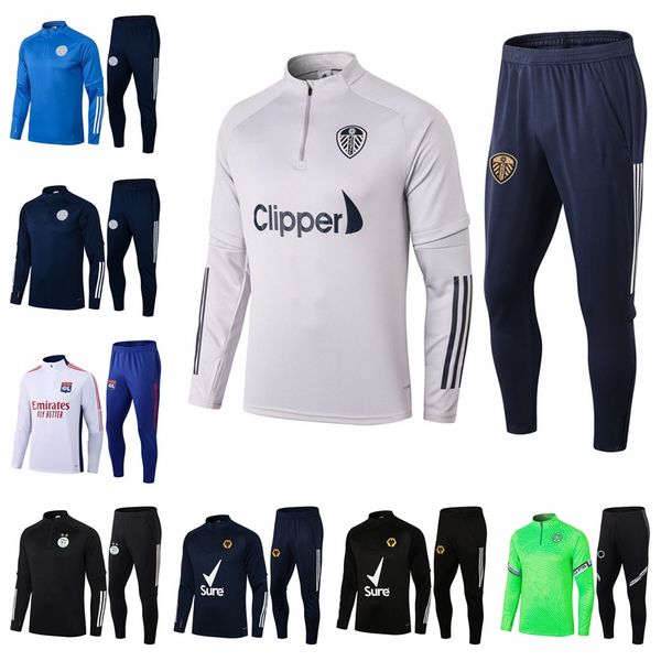 

2122 wandereres wolves leicesters city aiks algeriaes leeds united mens football training suit soccer jerseys tracksuits jacket jogging sets, Gray