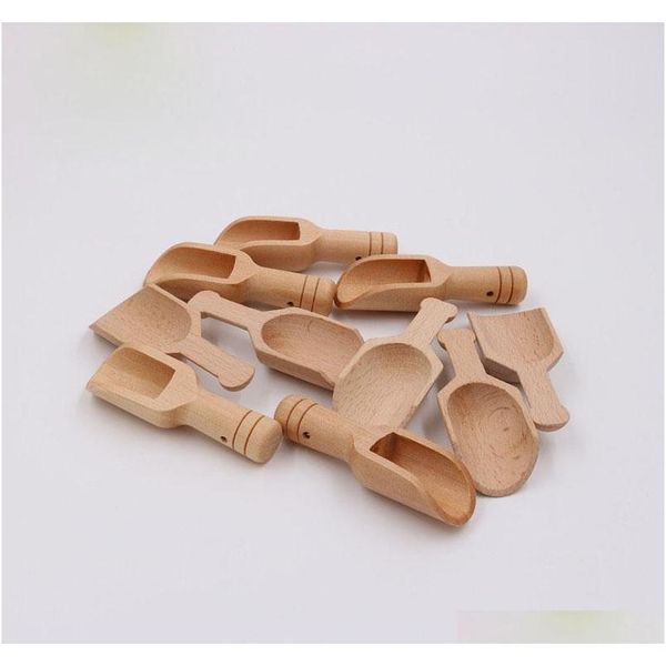 

mini salt tea spoon tableware natural wooden crafts spoon small connt sugar scoop jlltuf xmhyard