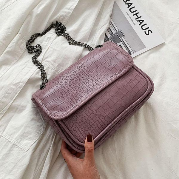 

evening bags retro large-capacity shoulder female 2021 fashion messenger chain handbags solid color designer mini square