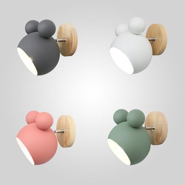 

nordic led walllamp cartoon bedroom personality creative background wall decoration light children reading bedside e27 wall lamp