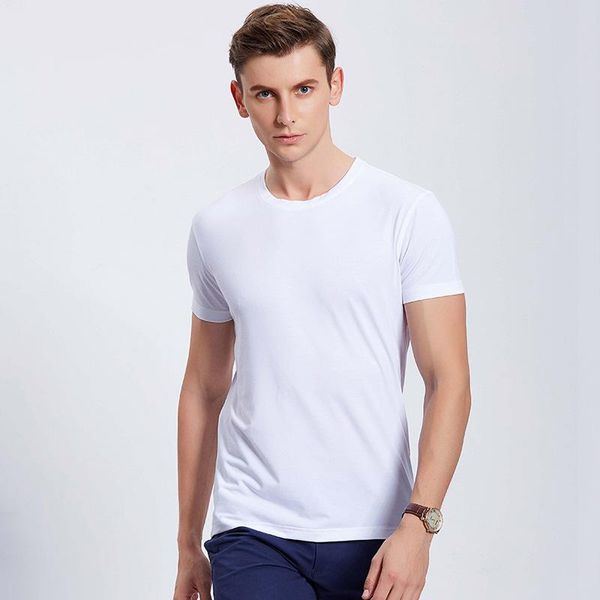 

women's t-shirt men's and round neck summer bottoming shirt short-sleeved, White