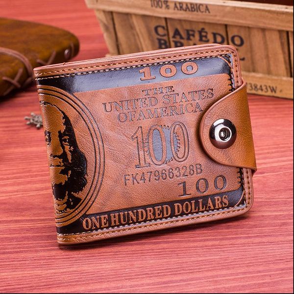 

leather men wallet dollar price casual clutch money purse bag credit card holder fashion, Red;black