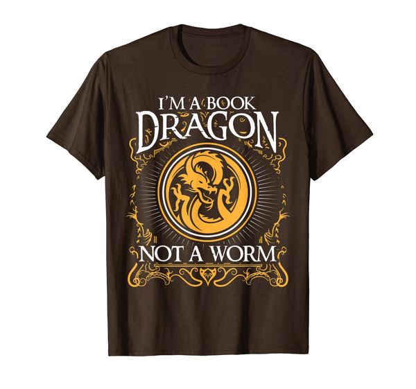 

I Am A Book Dragon Not A Worm Reading Lover T-Shirt, Mainly pictures