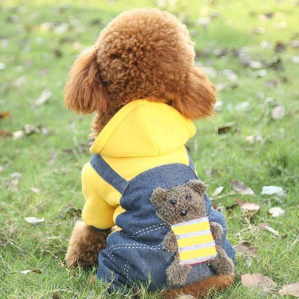 

dog apparel thicken winter jacket pet warm jumpsuit with hat coat clothing puppy chihuahua supplies
