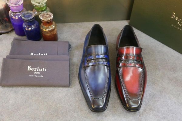 

leather calfskin low handmade lefu lazy shoes low key luxury gentlemanly classic shallow mouth men's shoes, Black