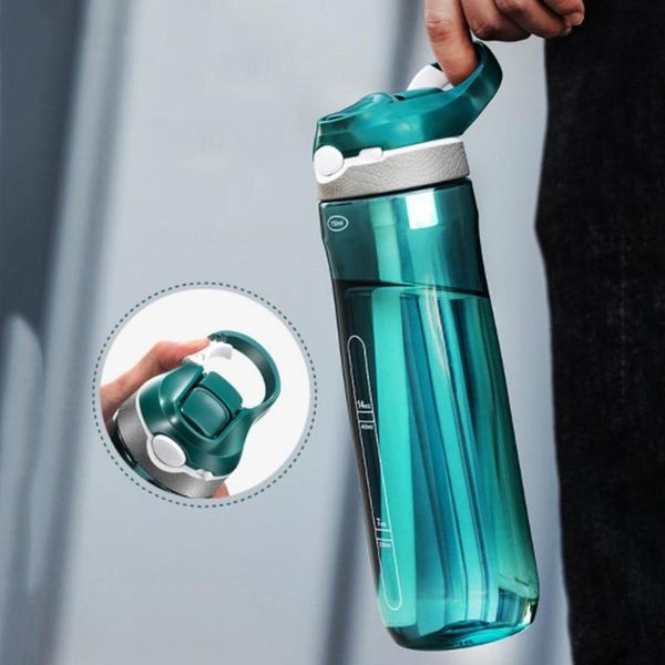 

water bottle 2021 arrival 750ml sports with straw women men exercise hydration portable flask bpa-gym workout cup