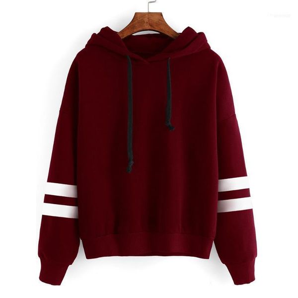 

casual womens long sleeve hoodie eight colors sweatshirt jumper hooded pullover blouse autumn and winter style1, Black