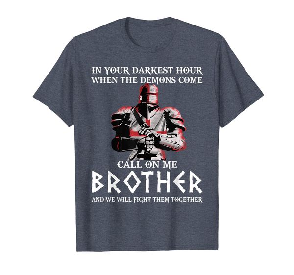

in your darkest hour knights templar t-shirt, White;black