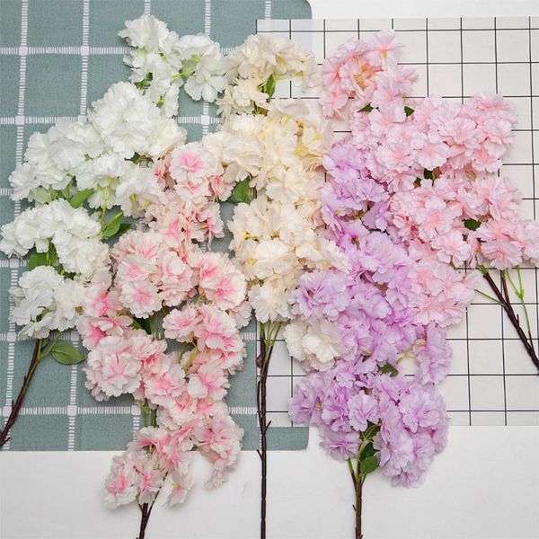 

decorative flowers & wreaths 100cm 10pcs artificial plant cherry blossom branch silk fake flower bouquet wedding decoration for party arch h