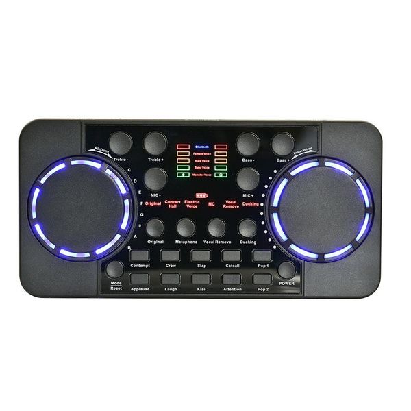 

sound cards v300 pro card 10 effects intelligent noise reduction live audio mixer headset mic voice control