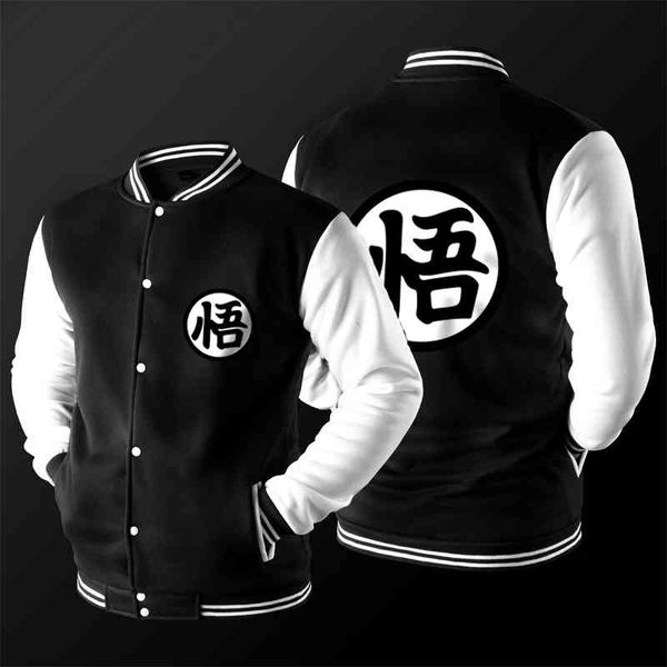 

new japane anime varsity autumn casual sweatshirt hoodie coat brand baseball et, Black