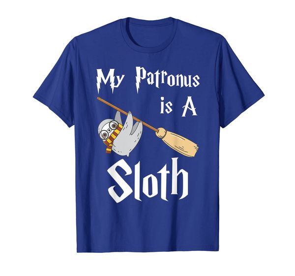 

my patronus is a sloth t-shirt sloth lovers gift men women, White;black