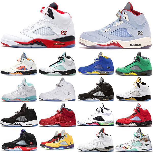 

5s basketball shoes jumpman 5 men olympic metallic gold laney royal space jam wings international light aqua sports sneakers walking trainer