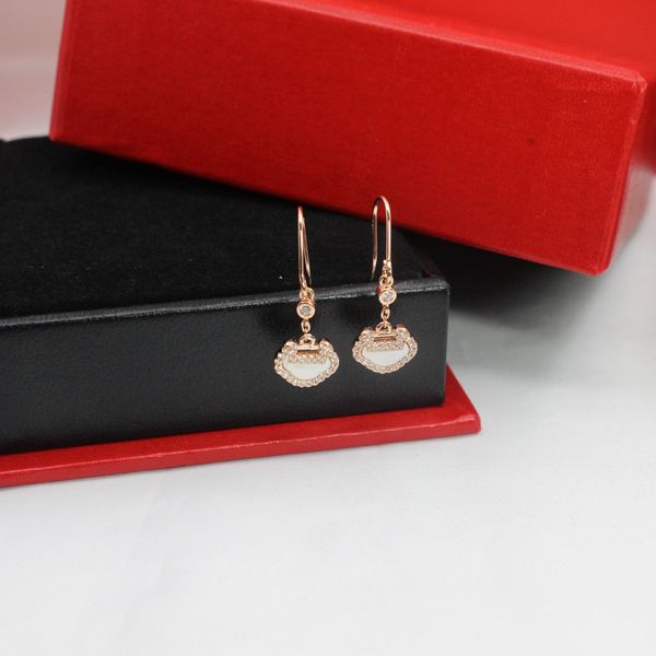 

jewelry s925 sterling silver earrings stud earrings for women asymmetric earring christmas party gift, Golden