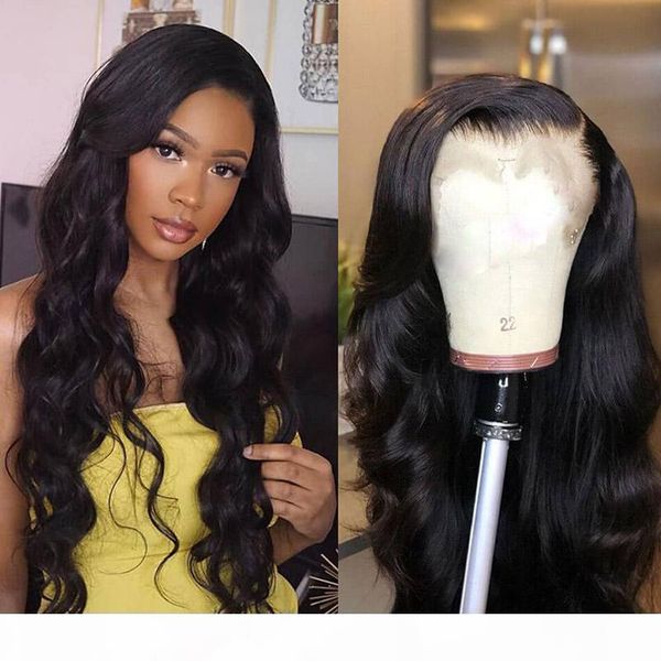 

virgin brazilian pre plucked body wave 360 swiss medium brown color lace frontal wig peruvian human hair wigs with natural hairline, Black;brown