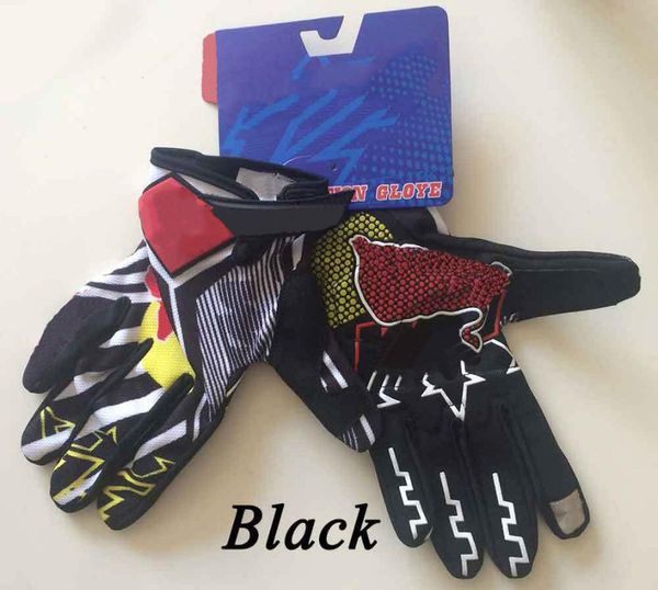 

cycling gloves mtb men woman sport shockproof road bicycle glove full finger off-road motorbike racing motorcycle, Black