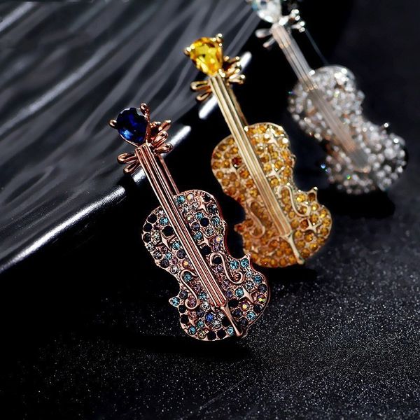 

violin brooch in england violin brooch suit violin brooch, Red;brown