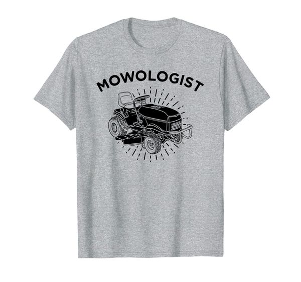

funny lawnmower tee, mowologist lawn mowing shirt apparel, White;black