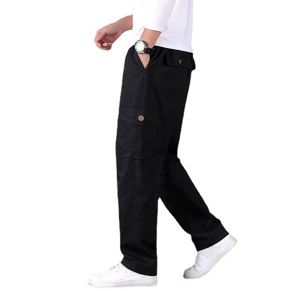 

men's pants cargo trousers 2021 brand clothing sports military style, Black